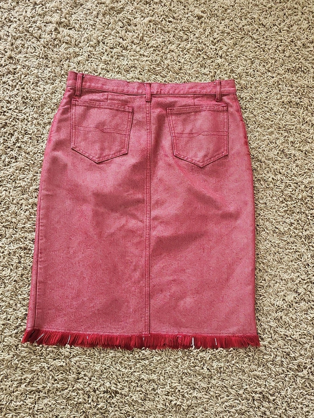 For Joseph Midi Denim Skirt Jean Raw Hem 30/Medium Cotton Blend - Picture 5 of 6